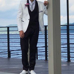 Men's Tuxedo White and Plum